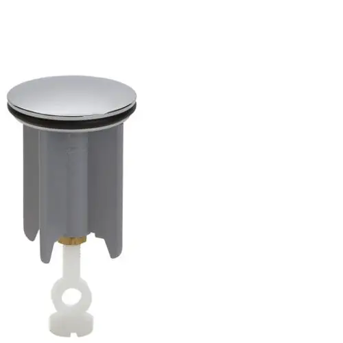 Hansgrohe Flügelstopfen mit gleitender Oberfläche und einem stabilen, grauen Körper. Der Stopfen ist für den Einsatz in Waschbecken oder ähnlichen Anwendungen konzipiert.